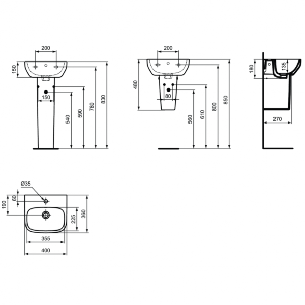 Раковина подвесная Ideal Standard i.life A T470801