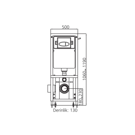 Комплект унитаза с инсталляцией SantiLine SL-5009 + SL-01