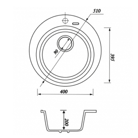 Кухонная мойка KAISER KMM мрамор (KMM-510 Gr.)
