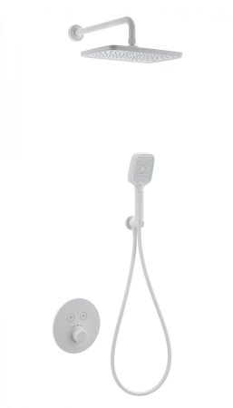Душевая система с термостатом встраиваемая WONZON & WOGHAND, белый матовый WW-D2017-A-MW