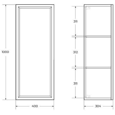 Шкаф подвесной Cezares GIUBILEO GIUBILEO-1000-1A-SC-OV-P