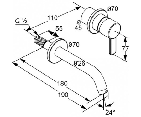 Смеситель для раковины Kludi Zenta 382440575
