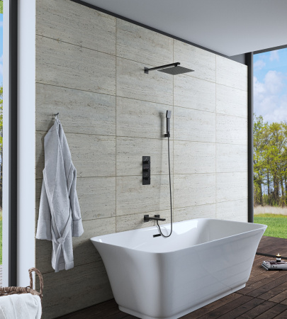 Душевая система встроенная с термостатом Timo Petruma черный SX-5149/03SM