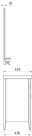 Зеркало (80х90)  ASB-Woodline Монте 80  10776