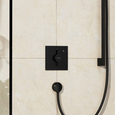 Смеситель для душа встраиваемый Hansgrohe DuoTurn E 75617670 черный матовый