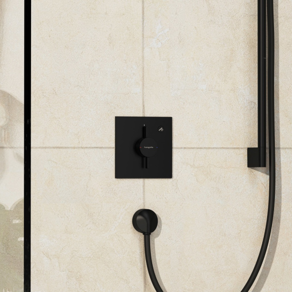 Смеситель для душа встраиваемый Hansgrohe DuoTurn E 75617670 черный матовый
