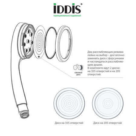 Душевой гарнитур хром IDDIS SpaHome (SPA1F68i16)