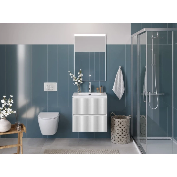 Тумба под раковину 60 BelBagno Uno UNO-600-2C-SO-BO белый матовый, без раковины
