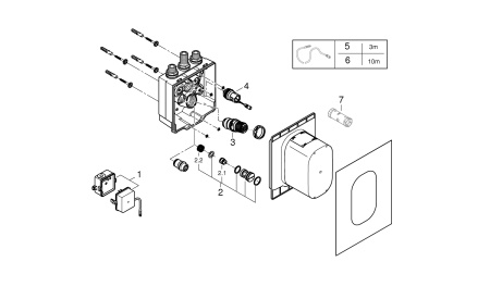 Скрытый монтажный блок Grohe Eurosmart Cosmopolitan E 36416001 (36416001)