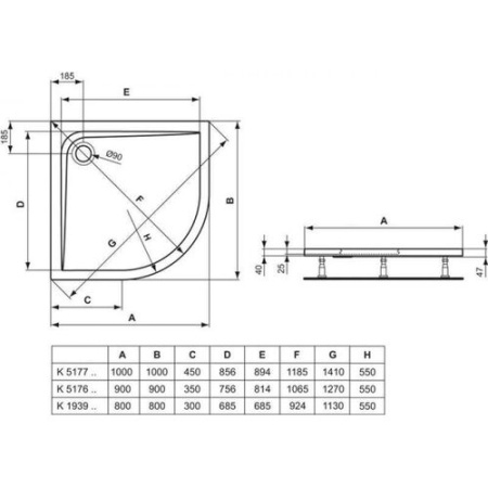 Душевой поддон Ideal Standard Ultraflat (80х80) K193901, белый