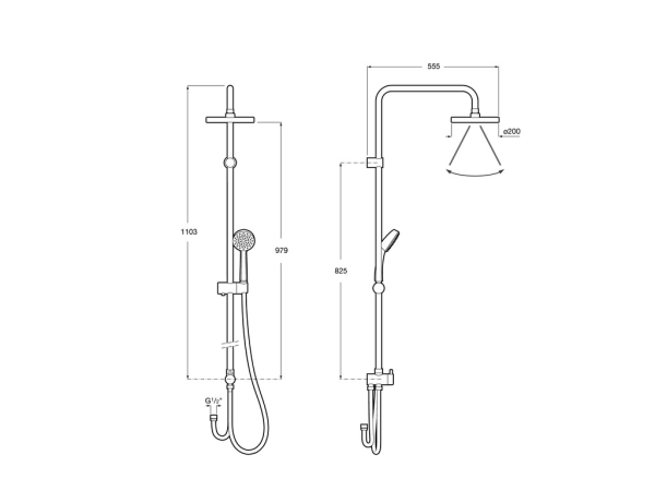 Душевая стойка Roca Victoria Connect 5B9961C00