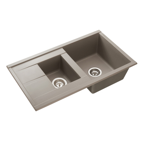 Кухонная мойка Aquaton Делия 87 1A716232DE250 серый шелк