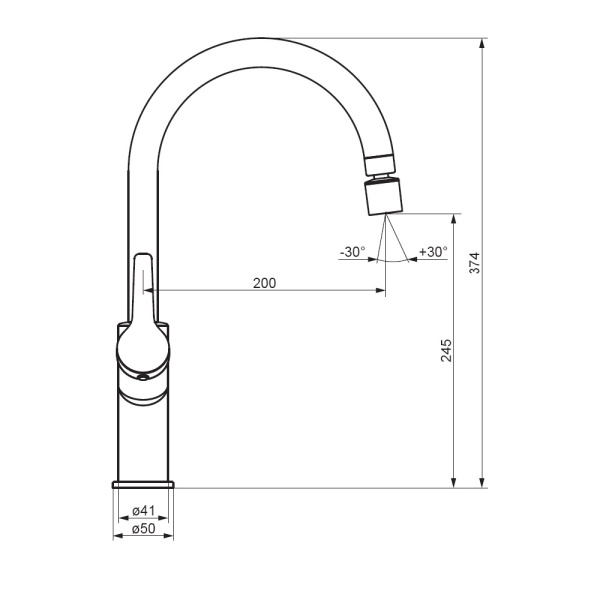 Смеситель для кухни Damixa Eclipse DX310722300