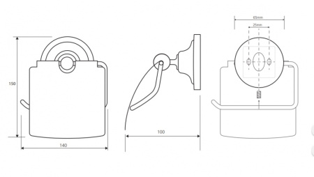 Держатель туалетной бумаги с крышкой Bemeta Retro 144312012