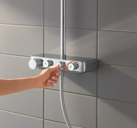 Душевая система с термостатом для настенного монтажа Grohe Euphoria SmartControl System 310 Cube  Duo 1002086359