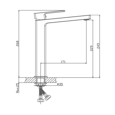 Смеситель для раковины Haiba HB11615-7