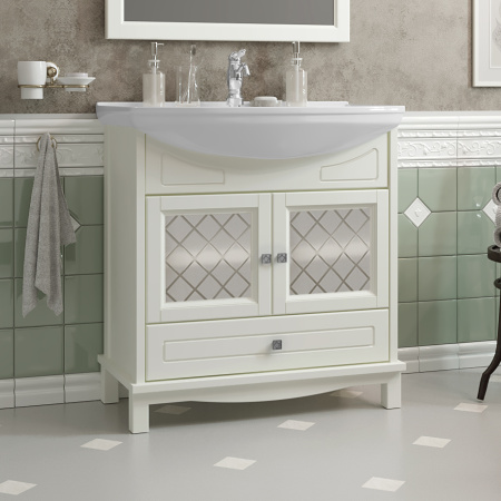 Тумба под раковину Opadiris Омега 75  00-00002951 слоновая кость (без раковины)