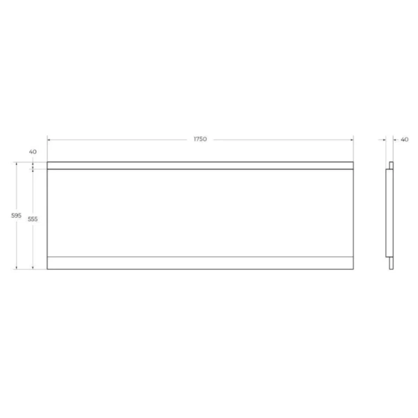 Передняя панель для акриловой ванны 175 см CEZARES ECO-175-SCR-W37