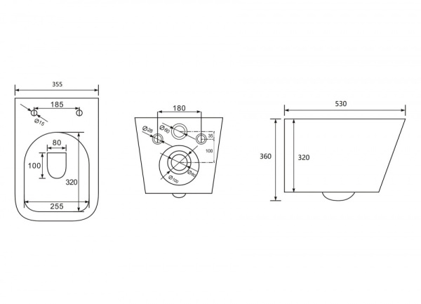 Комплект подвесной унитаз ABBER Rechteck AC1201MB черный матовый с инсталляцией AC0105 и кнопкой AC0120RG золото розовое