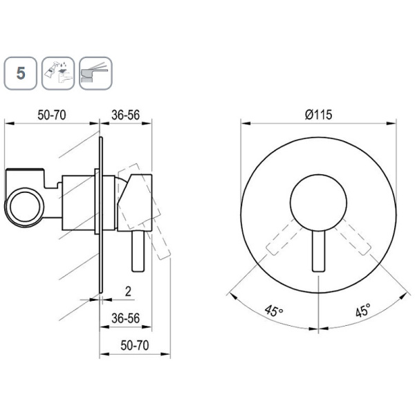 Смеситель для душа Ravak Espirit ES 062.00CR.O1 X070205 хром