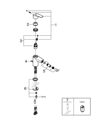 Смеситель для биде с цепочкой GROHE Eurosmart New 32927 003 (32927003) хром