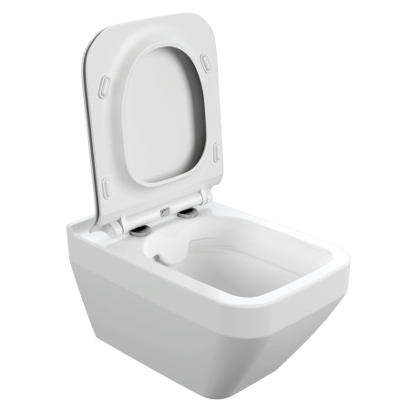 Подвесной унитаз безободковый Cersanit CREA SQUARE Clean On DPL EO slim 63115