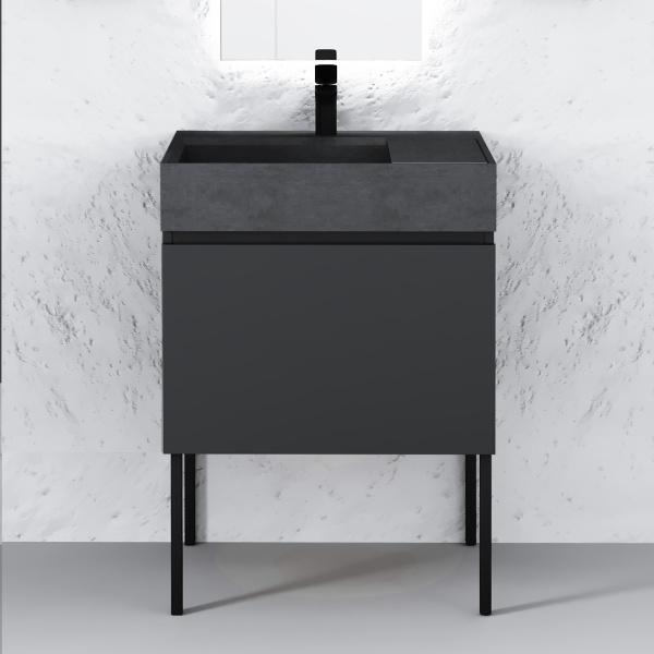 Тумба RAVAL Facet 60 подвесная Антрацит Fac.01.60/P/A/RL