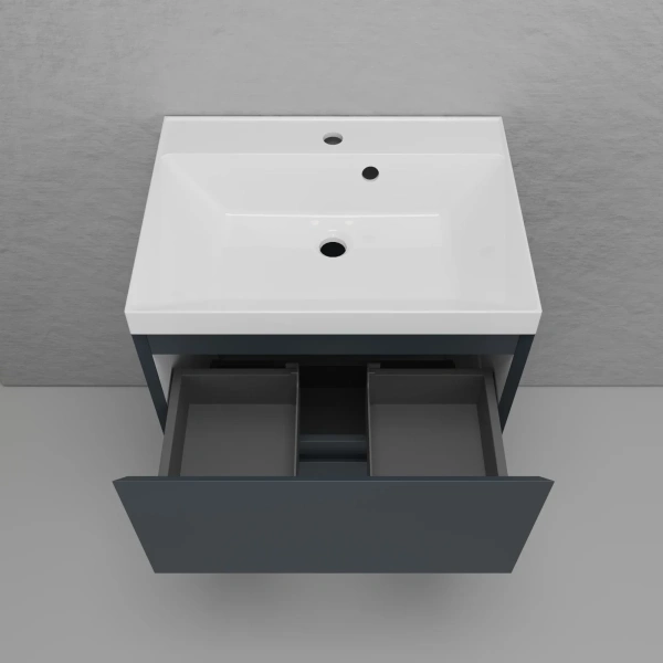 Тумба напольная без раковины 60 см Style Line Манхэттен ЛС-00002378 графит матовый