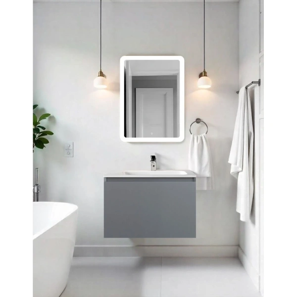 Тумба без раковины Art&Max Latina AM-Latina-600-1C-SO-GM серый матовый