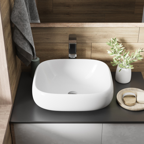 Раковина накладная (45х40) Grossman Falcon GR-3053, белый