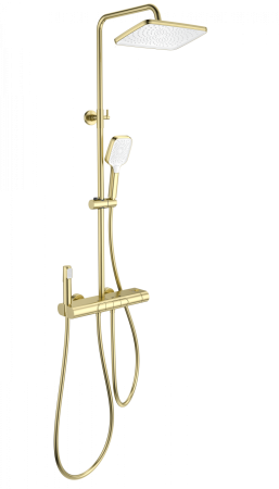 Душевая система с термостатом WONZON & WOGHAND MUSE Legato, брашированное золото WW-B4129-BG