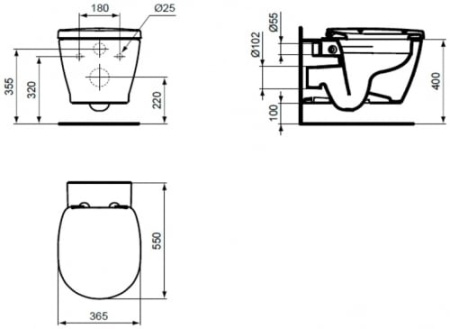 Унитаз подвесной Ideal Standard Connect E814901