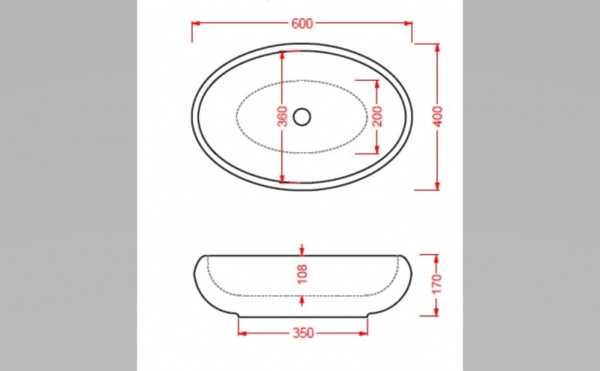 Раковина накладная Artceram Tao TOL002 01 00bi*0