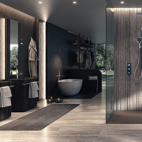 Смеситель для ванны Bossini Apice Z00555.073 черный матовый