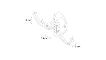 Крючок FIXSEN поворотный пятерной FX-505F