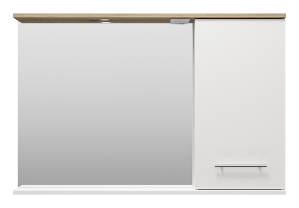 Зеркало-шкаф (118х80) Misty Респект 120 правый Э-Рес02120-1П