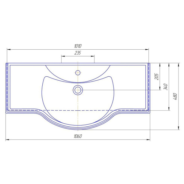 Раковина (106х48) Corozo Классик 105 SD-00000373