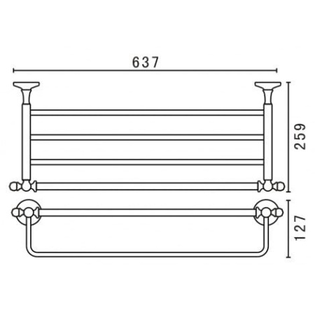 Полка для полотенец Art&Max AM-2622AL