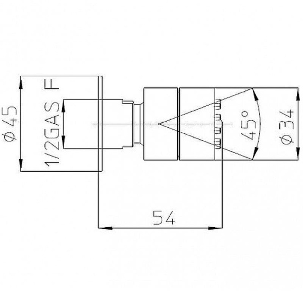 Боковая форсунка Bossini Tondo Gom I00137.030 хром