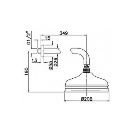 Верхний душ Gattoni PD 4258/PDD0oro
