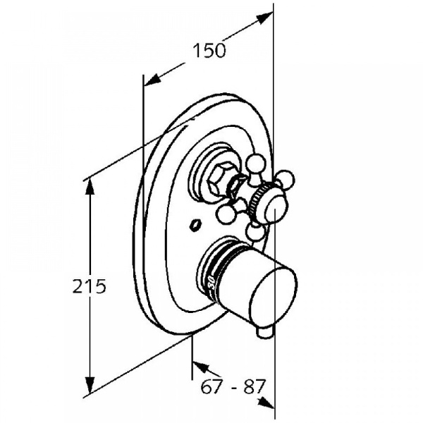 Встраиваемый смеситель для душа с термостатом Kludi Adlon/1926 517200520