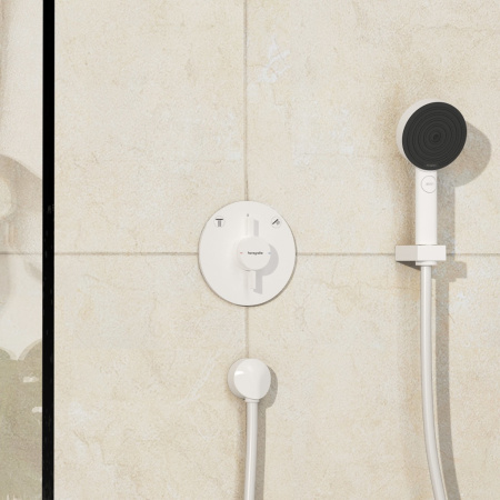 Смеситель для ванны на 2 потребителя Hansgrohe DuoTurn S 75418700 белый матовый