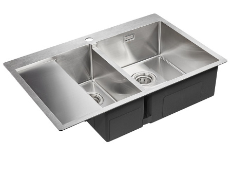 Кухонная мойка Paulmark Union PM537851-BSR брашированная нерж. сталь правая