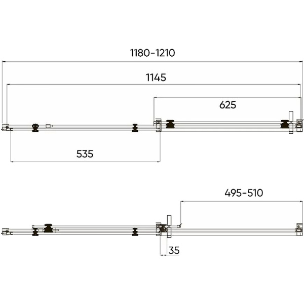 Душевая дверь Veconi Vianno VN-74, (120x195) VN74-120-01-C4