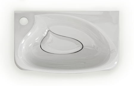 Полувстраиваемая  раковина RAVAL Bionica  Bio.08.40/W