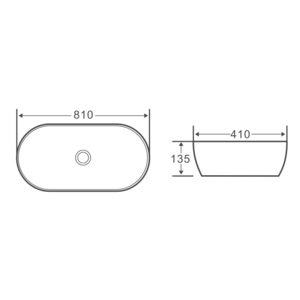 Накладная раковина (81,5х40,5) BelBagno BB1349