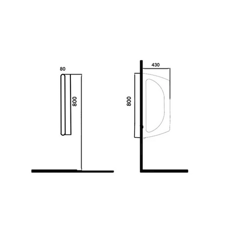 Перегородка для писсуара beWash BKSEP000430