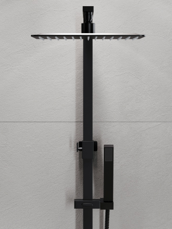 Душевая система смеситель с изливом Agger Great A2893344 черный