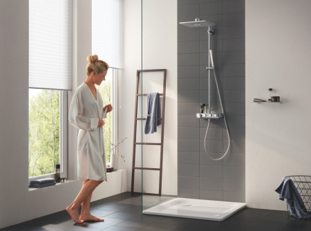 Душевая система с термостатом для настенного монтажа Grohe Euphoria SmartControl System 310 Cube  Duo 1002086359