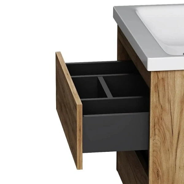 Тумба с раковиной 60 см Am.Pm Pulse M91-FHX0602OF-WCC0602WG дерево текстурированное